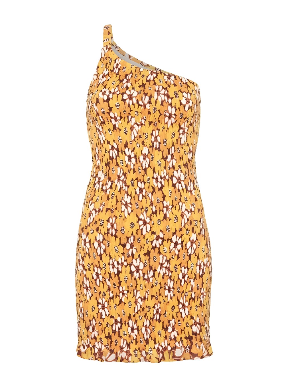 Faithfull The Brand Terre Mer Mini Dress In Li Reni Floral Print Orange Medium